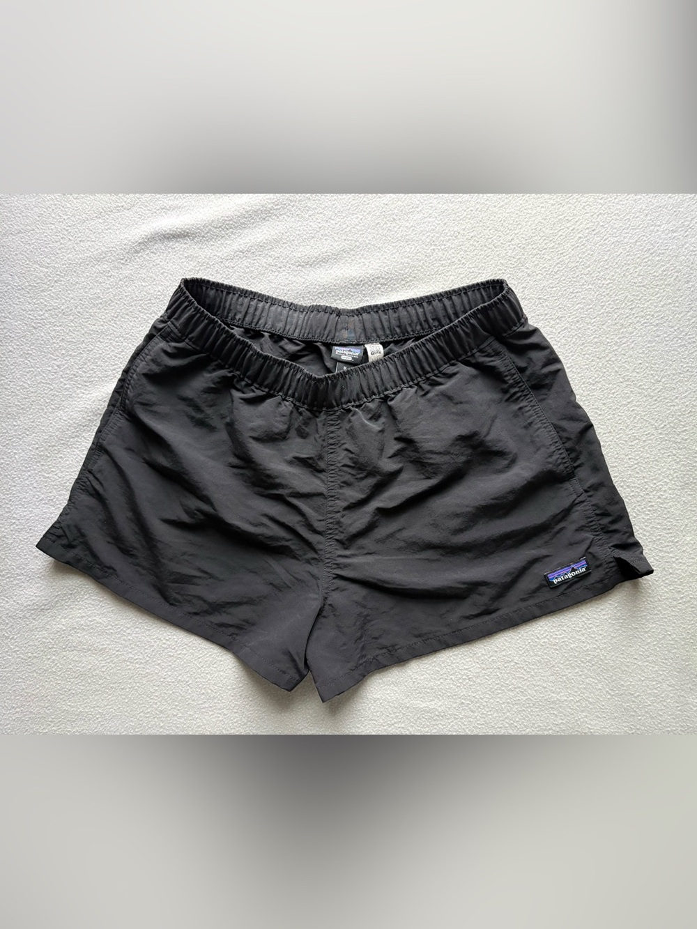 Patagonia Barely Baggies Shorts Women Medium Black Hiking Beach Pockets Key loop